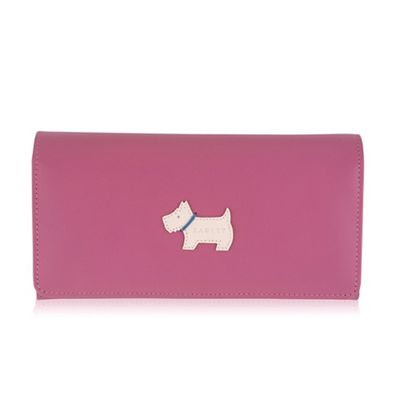 Large pink leather 'Heritage Dog' matinee purse